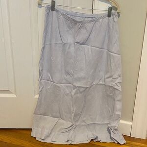 Pale Blue Flax Linen Skirt